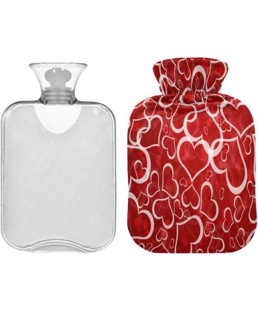 Valentine's Day Hearty Heat Bottle - 1L Hot Water Bag for Pain Relief Foot & Bed Warmer Hot/Cold Compress - Buy Online on GoSupps.com