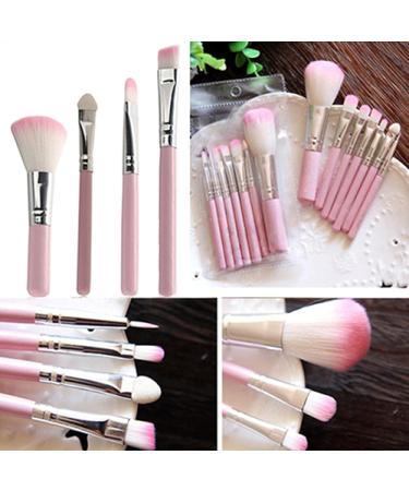 GAweb 7Pcs Pro Pink Makeup Brushes Set for Face, Lip, Eye Shadow, Eyeliner - Beauty Cosmetic Tool Kit - Buy Online on GoSupps.com