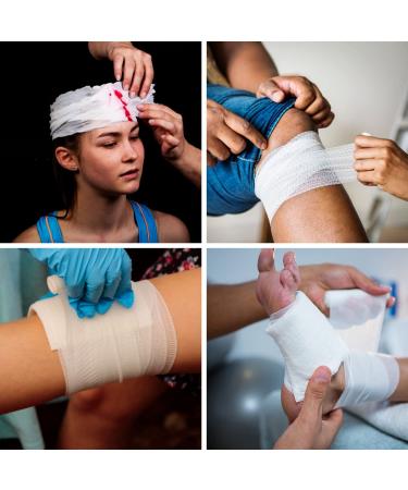 D&H Medical 2x4 Yards Gauze Bandage Roll - Pack of 36 | Sterile Cotton Gauze Wrap for Wound Care on Hand, Ankles, Knees - Buy Online on GoSupps.com