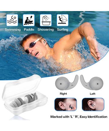 Adult Noise Cancelling Swimming earplugs 3 Pairs of Reusable Waterproof Silicone earplugs for Swimming Diving Reading Working Sleeping etc - Buy Online on GoSupps.com