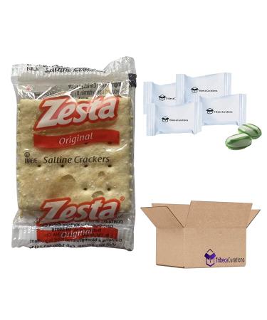 Saltine Crackers Individually Wrapped Twin Pack by Tribeca Curations | 2 Ounce | Pack of 100 with Tribeca Mints Salted 2 Count - Buy Online on GoSupps.com