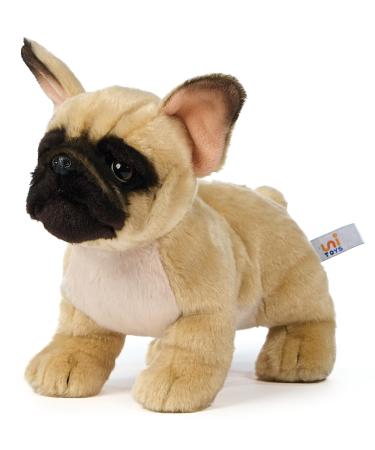 Uni-Toys - French Bulldog (beige) - Without leash - 26 cm (length) - Plush dog - Plush toy cuddly toy beige - Without leash