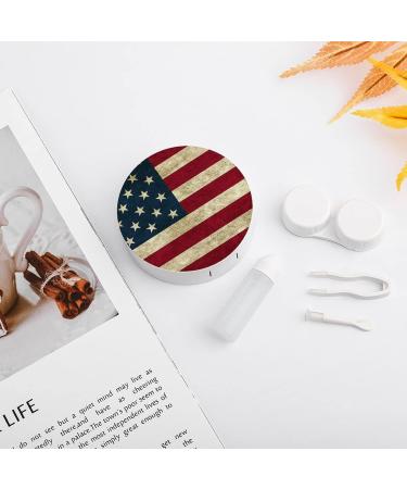 Shop Bagea-Ka American Flag Bald Eagle Contact Lens Case - Eye Care Kit with Mirror Tweezers & Solution Bottle for Travel & Home - Buy Online on GoSupps.com