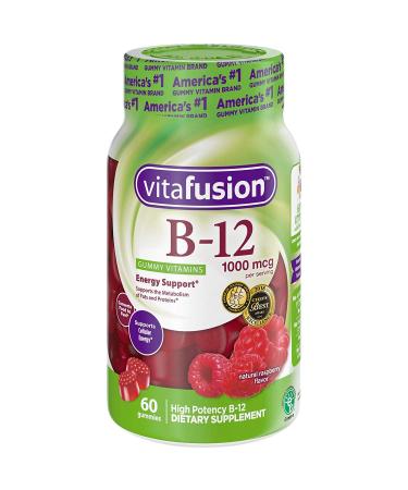 Vitafusion Vitamin B-12 1000 mcg Supplement 60 Count (Pack of 2)