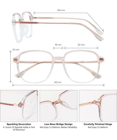 GUDVUE Blue Light Glasses for Men & Women | Ultra Lightweight Oval Eyeglasses for Computer Gaming TV & Phones | Anti Glare UV400 Eye Strain Protection - Buy Online on GoSupps.com