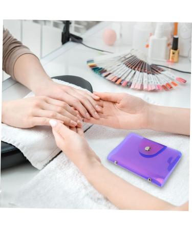 Housoutil Nail Art Card Holder Nail Template Organzier Nail Art Plate Bag Rectangular Nail Shell Stamp Template Holder Nail Art Stamp Plate Holder Nail Stamp Bracket As Manicure Purple 19x14.5cm Purple - Buy Online on GoSupps.com