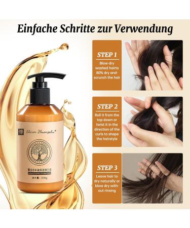 300ml Moroccan Volume Conditioner for Curly Hair | Moisturizing & Elasticity | Long-Lasting Care for Dry Damaged Hair | Shiren Zhuangshu - Buy Online on GoSupps.com