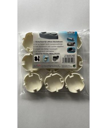 9-Pack White Dust Protection Cover for Schuko Sockets - Ideal for Hotels & Offices - Buy Online on GoSupps.com