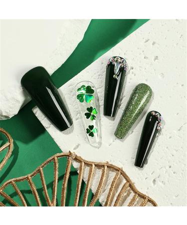 24pcs/Box Patrick's Day Love Heart Pattern with French False Tip False for Girls Long French Tip False with Designs - Buy Online on GoSupps.com