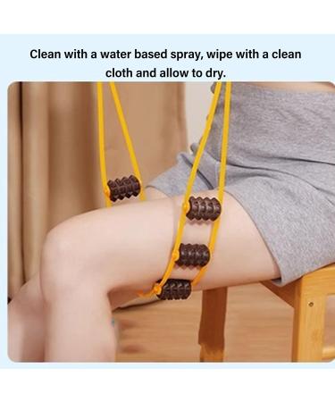 Wooden Cervical Vertebra Massage Roller Rope | Relieve Muscle Soreness & Stress | Lymphatic Drainage Manual Massage Belt - Buy Online on GoSupps.com
