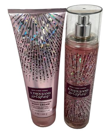 Bath & Body Works A Thousand Wishes Gift Set - Fine Fragrance Mist & Ultra Shea Body Cream | International Shipping Available - Buy Online on GoSupps.com