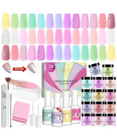 Saviland 31PCS Dip Powder Nail Kit Starter- 20 Colors Dipping Powder Set &15ml Dip Powder Liquid Set Manicure Tools Kit Colorful Garden Series Dip Nail Powder Starter Kit for Home DIY Nail Salon Prom A1- Colorful Garden - Buy Online on GoSupps.com