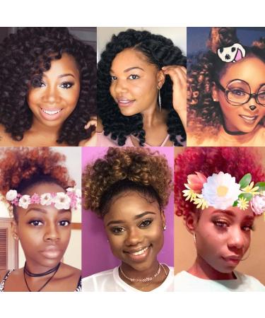 Leeven 8 Inch Ombre Brown Jumpy Wand Curl Crochet Hair 3 Packs - Short Jamaican Bounce Wand Curls Extensions - T30# 8 Inch (3 Count) - Buy Online on GoSupps.com