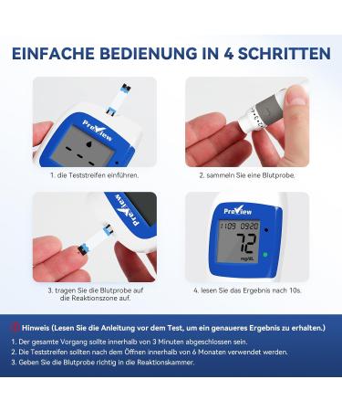 Buy Blood Sugar Measuring Device Set 50 Test Strips & Lanz Stechhilfe | Simple Home Diabetes Test | Fast International Shipping - Buy Online on GoSupps.com