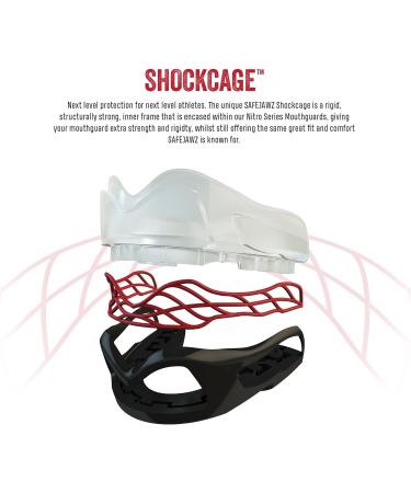 Safejawz Nitro Mouthguard for Adults & Juniors - Ultimate Protection for Boxing Basketball Lacrosse MMA & More | Includes Case - Black - Buy Online on GoSupps.com