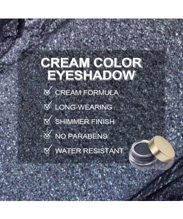 Oulac Shimmer Grey Cream Eyeshadow - Waterproof Glitter Eye Shadow - Moisturizing Formula - Easy to Blend - 0.42 oz - Total Eclipse (06) - Buy Online on GoSupps.com
