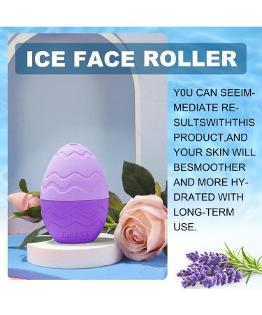 Buy Silicone Egg Shape Ice Roller - Reusable Face Care Tool for Puffy Eyes & Tight Skin Treatment (Purple) - International Shipping Available - Buy Online on GoSupps.com