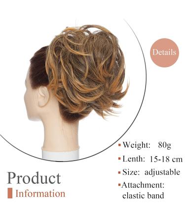 SEGO Updo Hair Extensions | Voluminous 80g Updos Hair Tub Dutt | Dark Brown & Sandy Brown | Affordable Quality - Buy Online on GoSupps.com