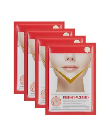 Lot de 4 masques faciaux en V Line pour soulever le menton raffermissant et raffermissant la peau hydrate et nourrit la peau rafra chit les soins de la peau pour homme et femme pour raffermir les