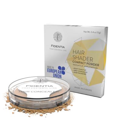 FidiTia Hair Shader 12G | Made in EU |Hair concealer powder for hair sealing base & receding on the reciprocal council - light brown light brown 12 g (1 Pack)
