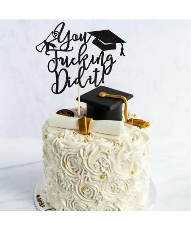 Arthsdite 1Pc You Did It Cake Topper/Class of 2024 Cake Decorations/Congrats Grad Graduation Party Decorations - Black Glitter Black You Did It Cake Topper - Buy Online on GoSupps.com
