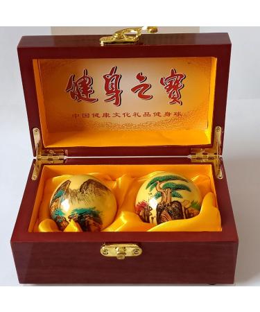 Unbit baoding ball stressball stress balls for adult baoding balls relaxation therapy baoding ball fitness hand chinese finger exercise 2st (color: c)