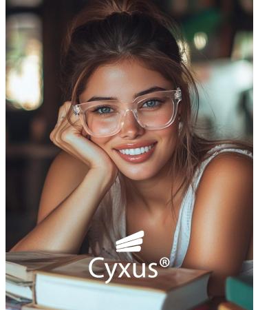 Buy Cyxus Blue Light Blocking Glasses - Square Chic Preppy MultiColor Frame for Women & Men - Clear 8153-1 | International Shipping Available - Buy Online on GoSupps.com