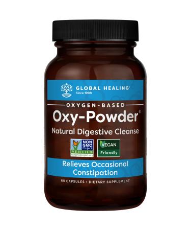 Global Healing Oxy-Powder Colon Cleanse & Detox Cleanse, Colon Cleanser & Detox for Weight Loss, Constipation Relief for Adults, Bloating Relief for Women & Men, Cleanse for Weight Loss (60 Capsules) 60 Count (Pack of 1)