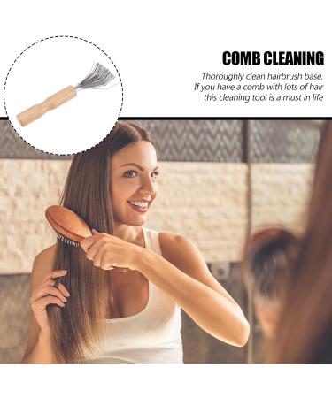 Cabilock 2 pi ces Peigne Nettoyeur avec Griffes M talliques Outil de Nettoyage pour Cheveux Manche Bois Accessoire Coiffure Pratique pour Enlever Poils et Poussi res - Buy Online on GoSupps.com