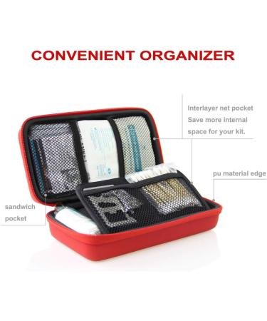 SHBC Compact First Aid Kit (139 Piece) - Adventure Medical Kit with Waterproof Case - Includes Emergency Blanket, Fire Starter, Compass, Wire Saw - for Survival, Home, Car, Camping, Hiking, Hunting, Sports - Buy Online on GoSupps.com