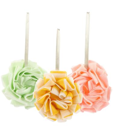 FRCOLOR 3pcs Bath Flower Bath Sponge Balls Shower Loofah Shower Sponges for Men Loofah Sponge Shower Scrubber for Body Bath Sponges for Shower Bath Loofah Miss Cute