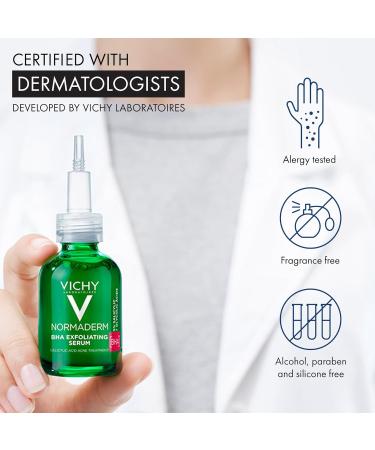 Vichy Normaderm BHA Exfoliating Serum - Salicylic Acid Acne Treatment & 4% Glycolic Acid for Clear Skin | Gentle Face Exfoliator for Blackheads & Blemishes | 1.01 Fl. Oz - Buy Online on GoSupps.com