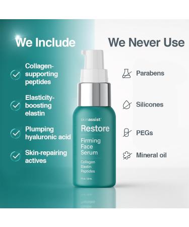 Skinassist Restore Instant Face Lift Serum Face Serum for Women Anti Aging Serums Collagen & Peptides Firming Facial for Plumper Lifted-Looking Skin Tightening & Anti Aging Serums 1 fl oz - Buy Online on GoSupps.com