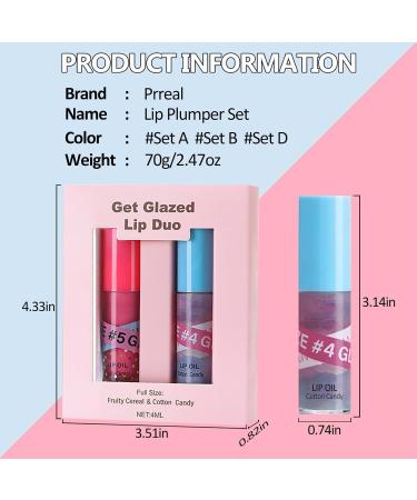 Real 2pcs lip plumper set large brush head lip gloss plumper natural lip gloss plumping lip gloss for fuller & reduces fine lines moisturizing lip plumping gloss for cracked & dry - Buy Online on GoSupps.com