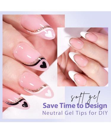 Buy Bartbox Short Almond Press On Nails - Soft Gel Full Cover Nail Tips | Pre-Designed Pink Artificial Fingernails for Nail Extensions - Buy Online on GoSupps.com