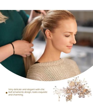 LALAFINA Hairpin Wedding Girls Hair Accessory Crystal Headpiece Bridesmaid Hair Clip Bridal Hair Clips Girls Tiara Rhinestone Barrette Gold Headgear Rhinestones - Buy Online on GoSupps.com