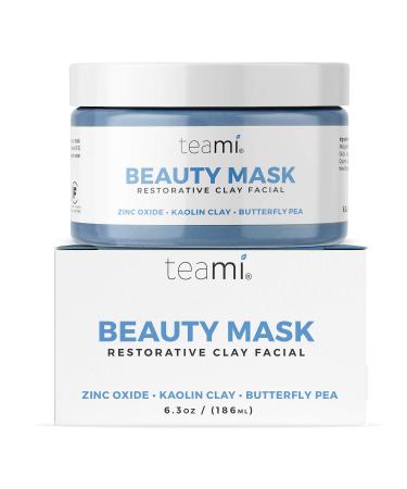 Teami Beauty Facial Mask - Moisturizing Anti Acne & Blackhead Remover with Butterfly Pea Flower & Kaolin Clay - Deep Cleansing for All Skin Types - Buy Online on GoSupps.com