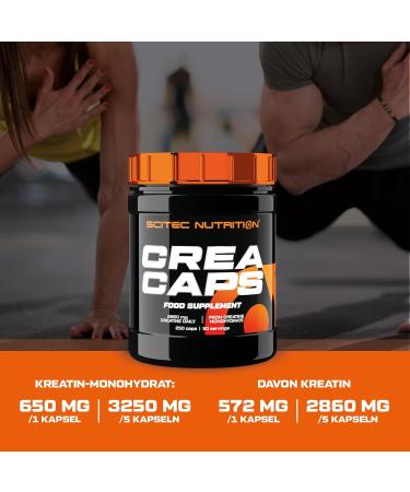 Scitec Nutrition Crea Caps - Premium Creatine Monohydrate Capsules (250) | Nitrogen-Rich Organic Creatine for Enhanced Performance - Buy Online on GoSupps.com