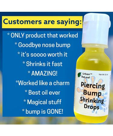 Urban ReLeaf Piercing Bump Shrinking Drops - 100% Natural Aftercare Liquid with Essential Oils for Scars, Nodules, Cartilage, Nose, and Ear Spots - Buy Online on GoSupps.com