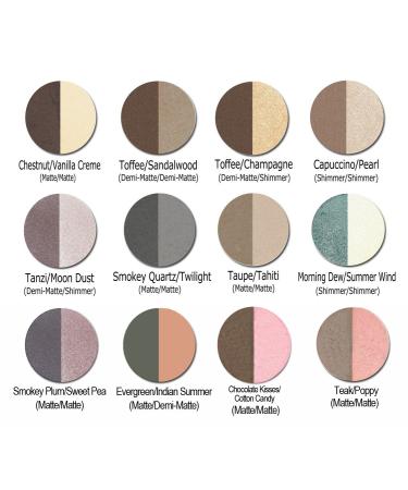 Lauren Brooke Cosmetiques Pressed Eyeshadow Duo - Natural Organic Makeup (Chestnut/Vanilla Creme) - Buy Online on GoSupps.com