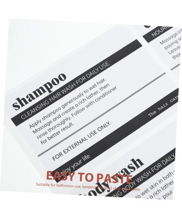 KICHOUSE 8 Sheets Bathroom Bath Tags Conditioner Labels Skincare Toiletries Sticker Shampoo Water Proof - Buy Online on GoSupps.com