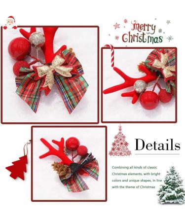 Evlry Bow Christmas Hair Clips Red Star Hair Barrettes Bells Christmas Hair Accessories Festival Hair Decor for Kids Adults (Red) (Red 2) - Buy Online on GoSupps.com