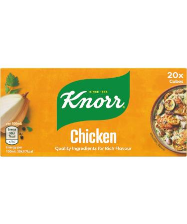 Knorr Chicken Stock Cubes 20x10g | Gluten-Free, Rich Chicken Flavour | 20 Count Pack - Buy Online on GoSupps.com