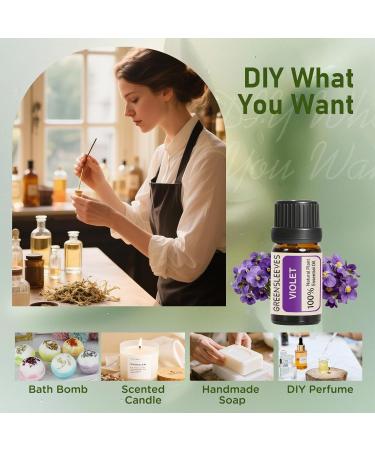 GREENSLEEVES Verbena and Violet Essential Oil 2x10ml Pure Plant-Based Fragrance Oil for Aromatherapy Essential Oils for Diffuser Air Freshener Massage Bath Bomb Scented Candle Soap Making - Buy Online on GoSupps.com
