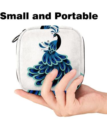 Multicolored Peacock Storage Bags for Women's Bandages & Menstrual Inserts - Portable Tampon & Panty Holder for School & Office - Buy Online on GoSupps.com