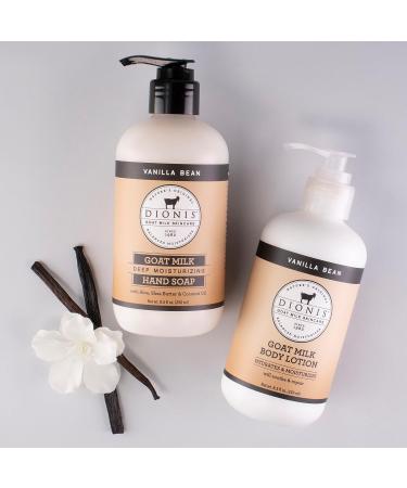 Dionis Goat Milk Skincare Vanilla Bean Body Lotion & Hand Soap Gift Bundle - Moisturizing Vanilla Scented Cream & Liquid Soap Set - 8.5 oz Pump Bottles - Buy Online on GoSupps.com