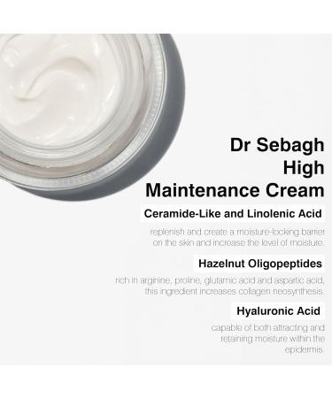 Dr Sebagh High Maintenance Cream (1.7 fl oz) - Ultra-Rich Hydrating Moisturizer - Facial Moisturizer for Dry Skin - Anti-Aging Cream for Face - Luxurious Hydrating Moisturizer for Women - Buy Online on GoSupps.com