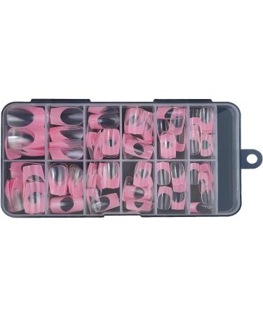 FEIlei Stylish Press on Nails Medium Square Fake Nails Summer False Nail Christmas Gift for Women and Girls Black - Buy Online on GoSupps.com