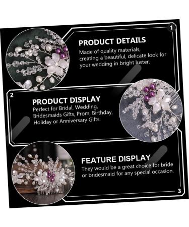 Housoutil 1pc Braided Flower Comb Wolf Tail and Ears Pearl Hair Comb Diy Women Hair Comb Womens Hair Clips Hair Claw Clips for Women Tiara Hair Accessories The Side White Abs Bride - Buy Online on GoSupps.com