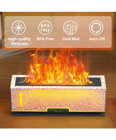 Buy Diffuserlove Flame Diffuser Humidifier - 200ml Essential Oil Diffuser for Home & Office - Cool Fire Aroma Diffuser (White - Buy Online on GoSupps.com